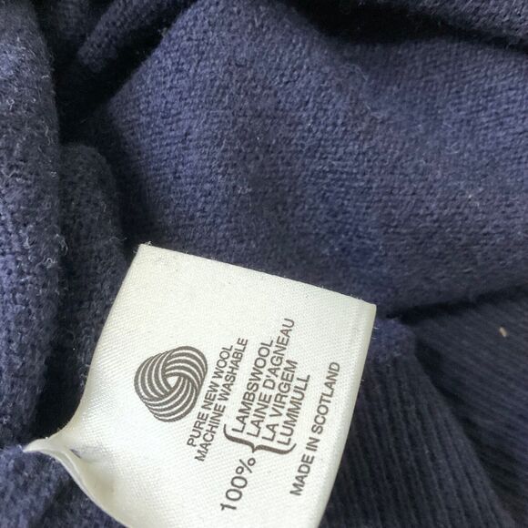 Faldo by Pringle Sweater Mens size L Blue  100% Lambswool V-Neck Jumper Golf - Picture 9 of 10